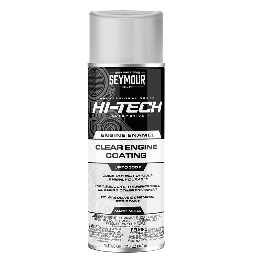 SEYMOUR® HI-TECH 300 Degree Engine Enamels - Clear Engine Coating, 12 oz